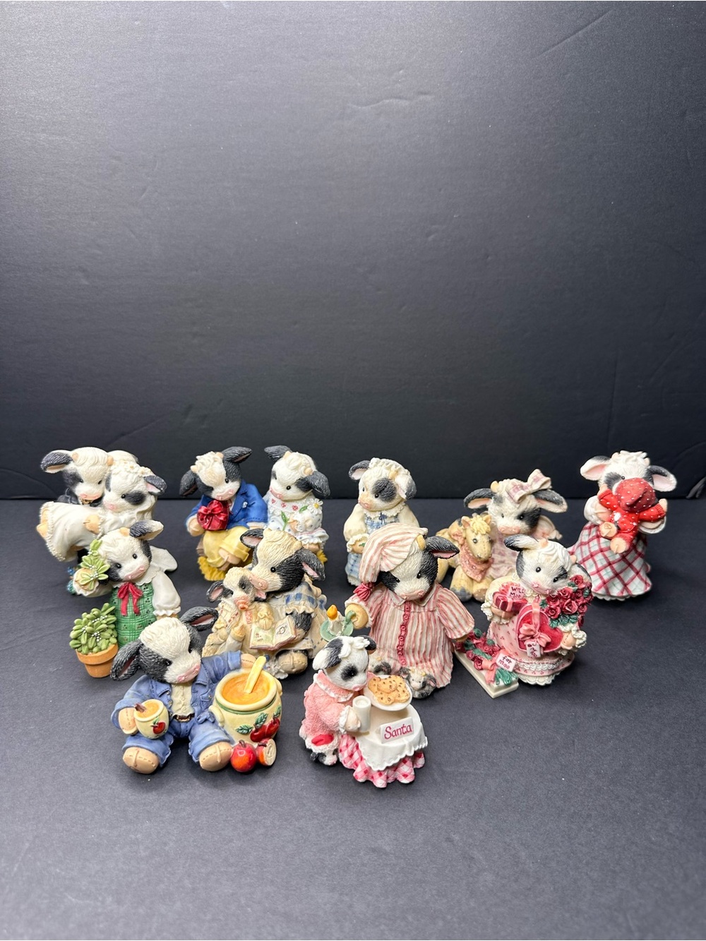 Vintage Mary’s Moo Moo’s Cow Resin Figurines
